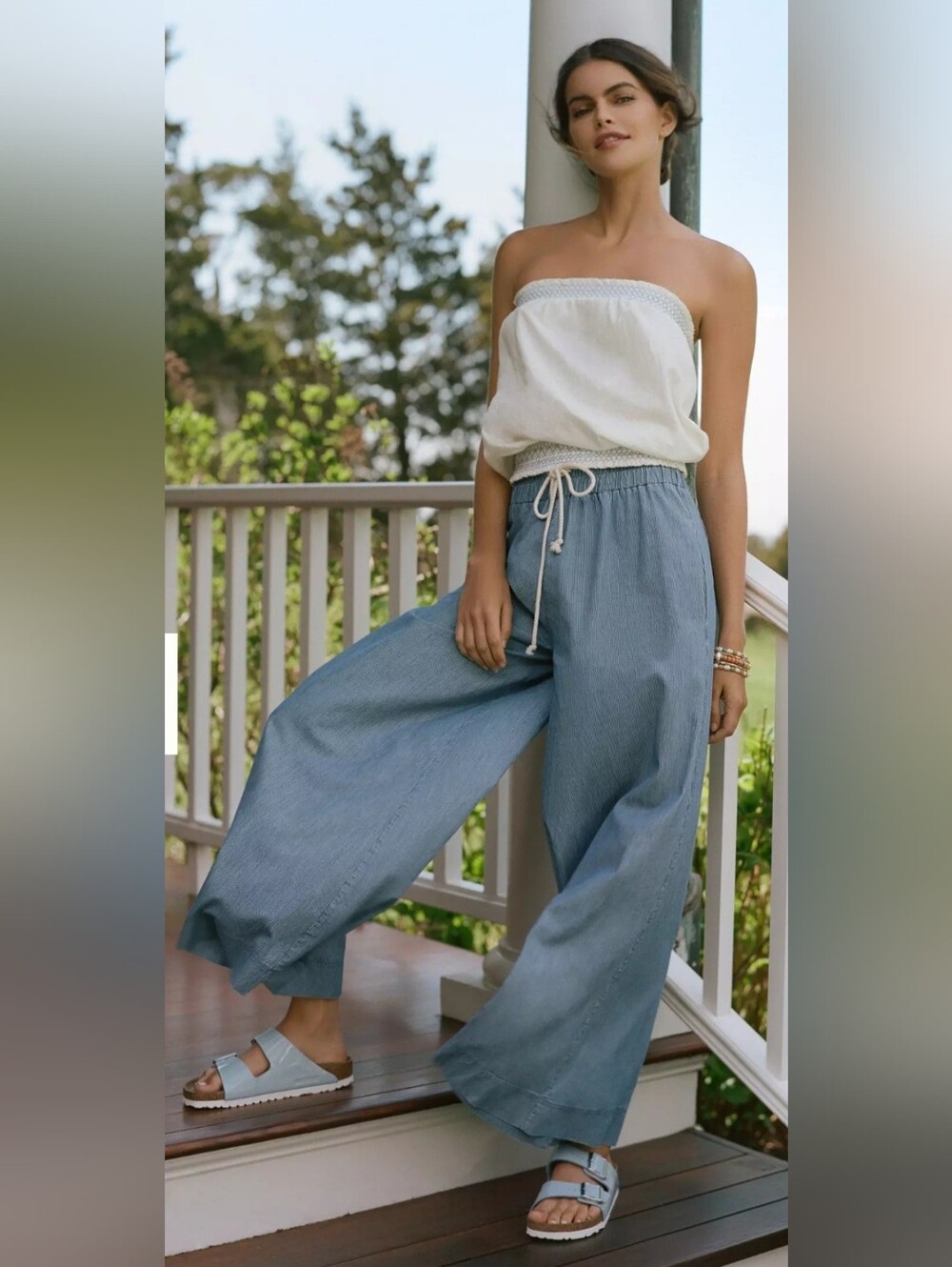 Anthropologie White Strapless Cropped Tube Top